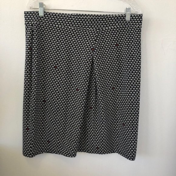 J Jill Wearever Collection Black/White Knit Skirt Sz M‎ - EUC - Picture 1 of 7